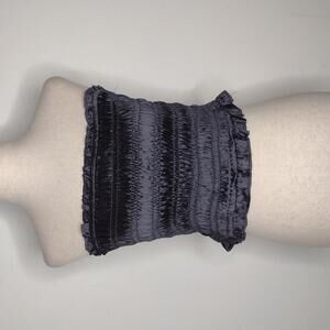 NWOT Free People Women's Charcoal Strapless Smocked Top Size Small